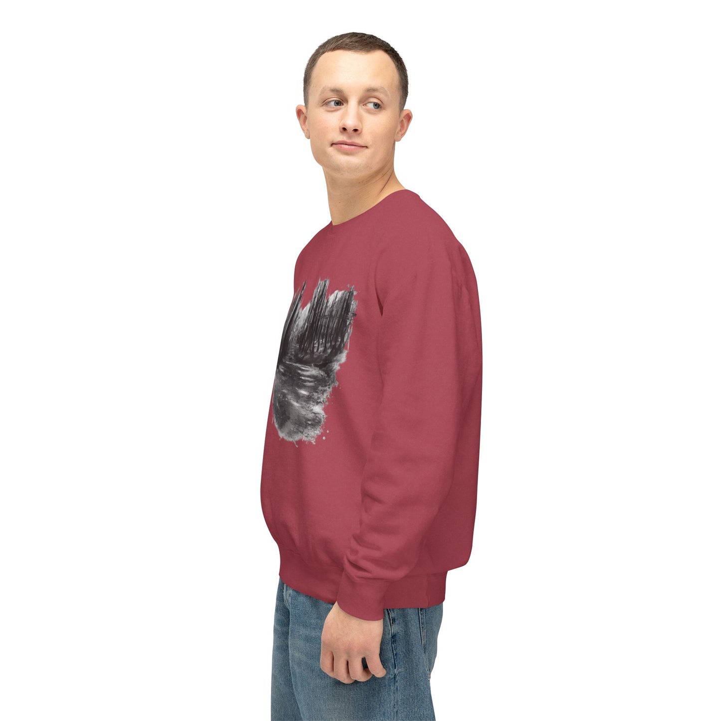 Scenic Minimalist Crewneck Sweatshirt - Cozy Art Tee for Nature Lovers, Gift for Her, Layering Essential, Perfect for Fall, Everyday Wear - TRV