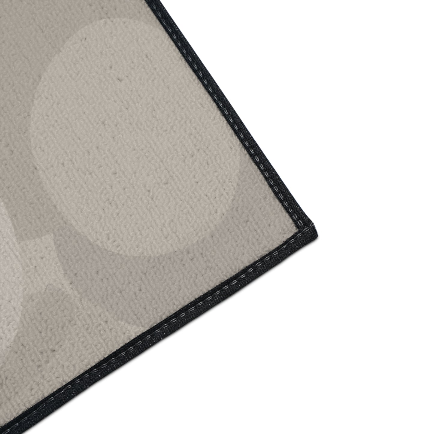 Neutral Abstract Circles Heavy Duty Floor Mat | Non-Slip Entry Rug