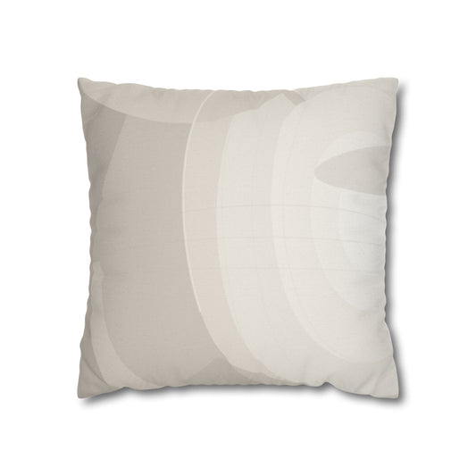 Neutral Abstract Swirl Pillowcase | Square Pillowcase, Spun Polyester