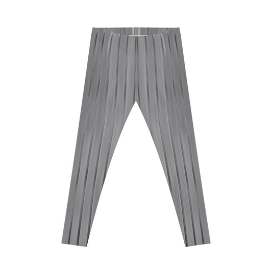 Gray pleated texture women's leggings with all-over print from Printify, showcasing a stylish and comfortable casual design.