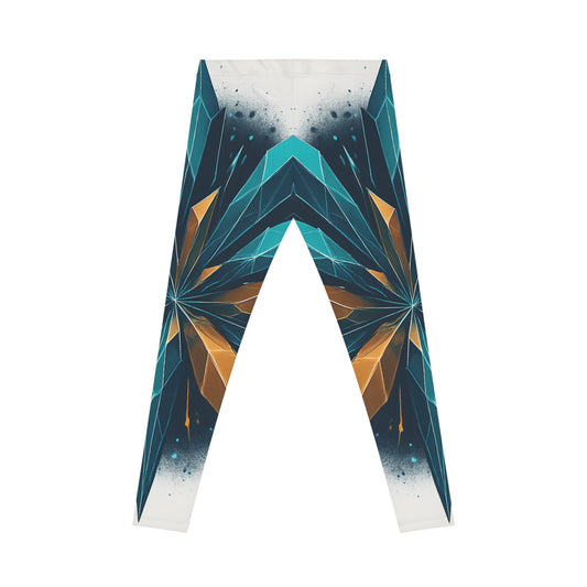 Vibrant Abstract Leggings for Women - Colorful Activewear, Stylish Fitness Outfit, Casual Wear for Yoga, Running, Gift Idea - TRV