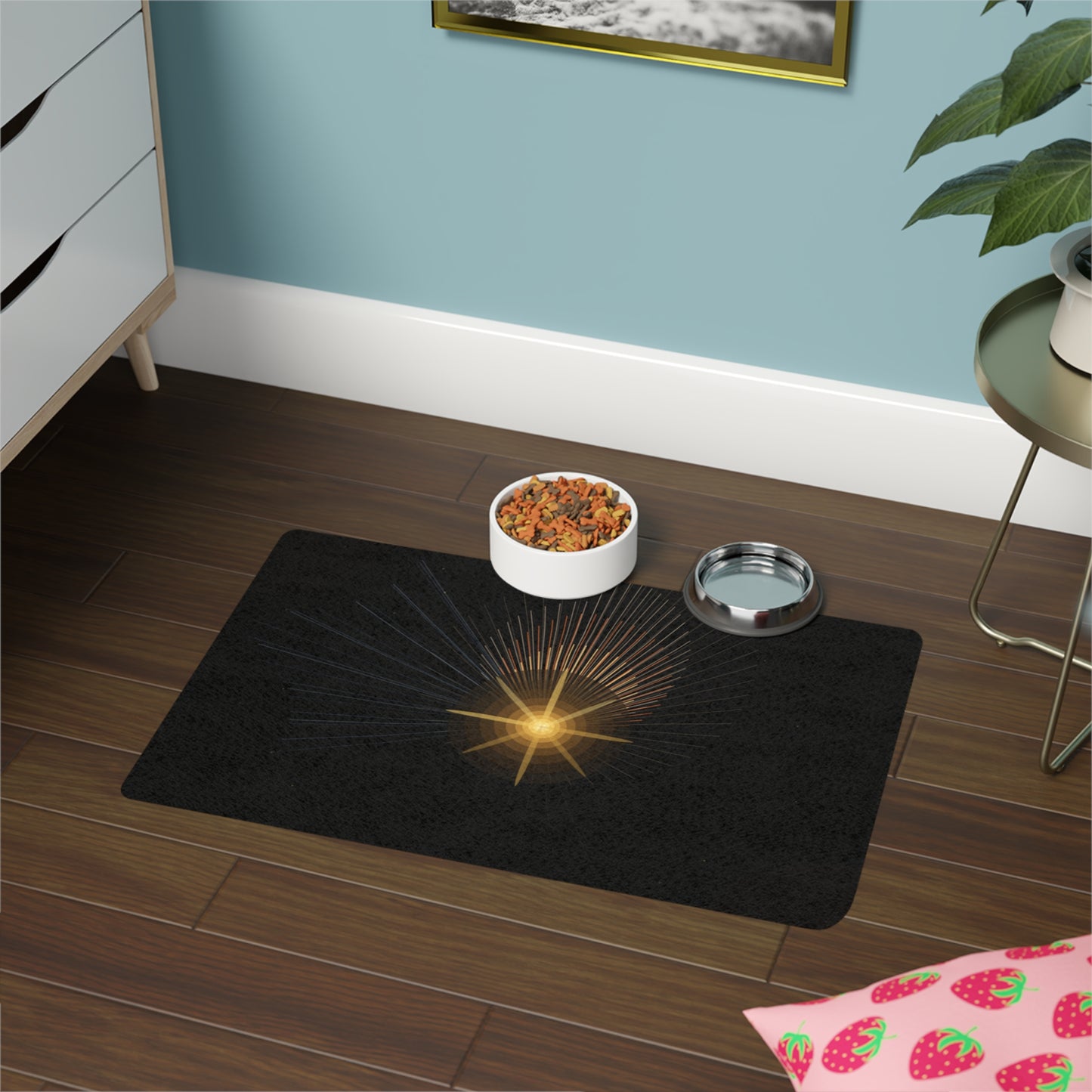 Golden Starburst Pet Food Mat - TRV
