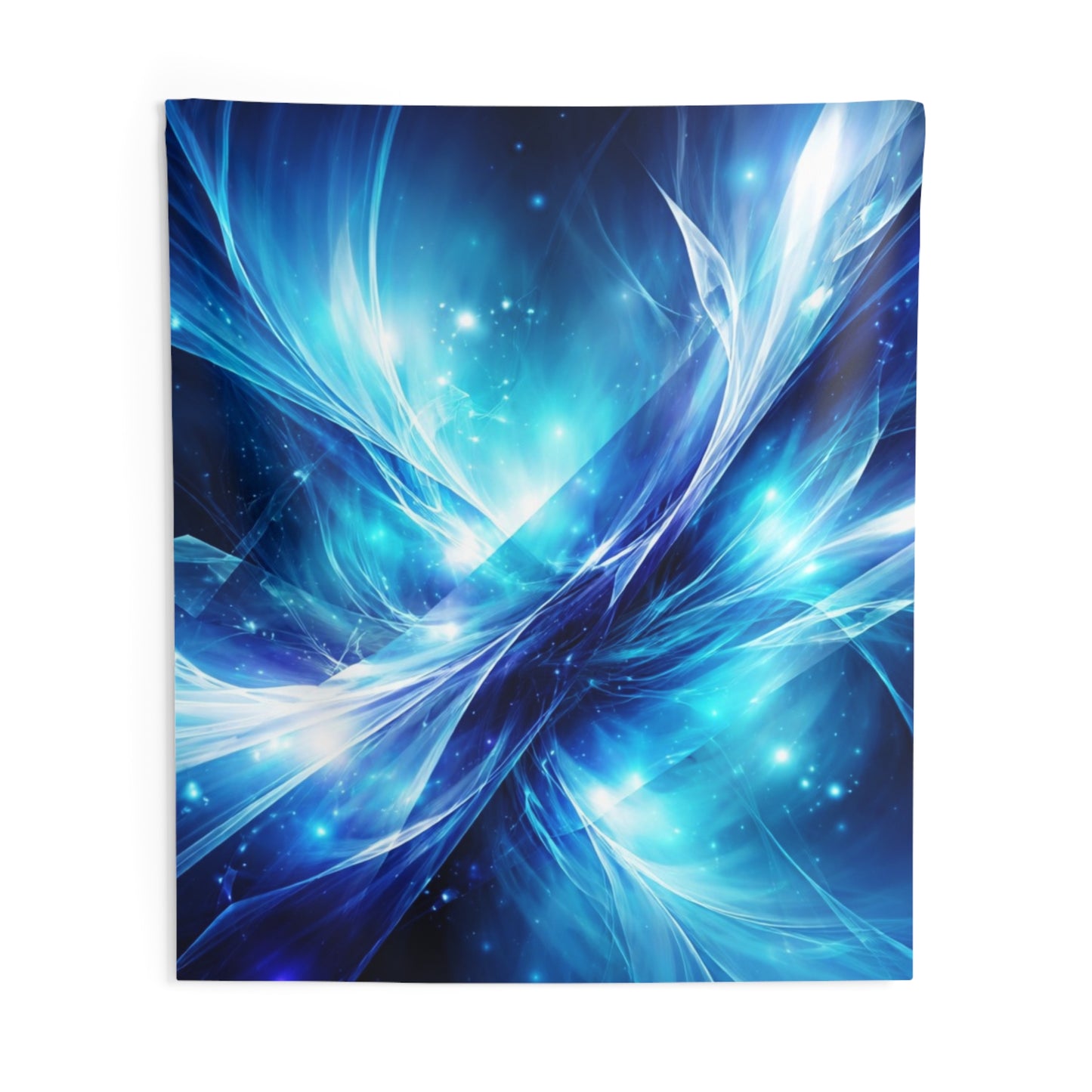 Blue Abstract Energy Wall Tapestry — Cosmic Aurora Home Decor
