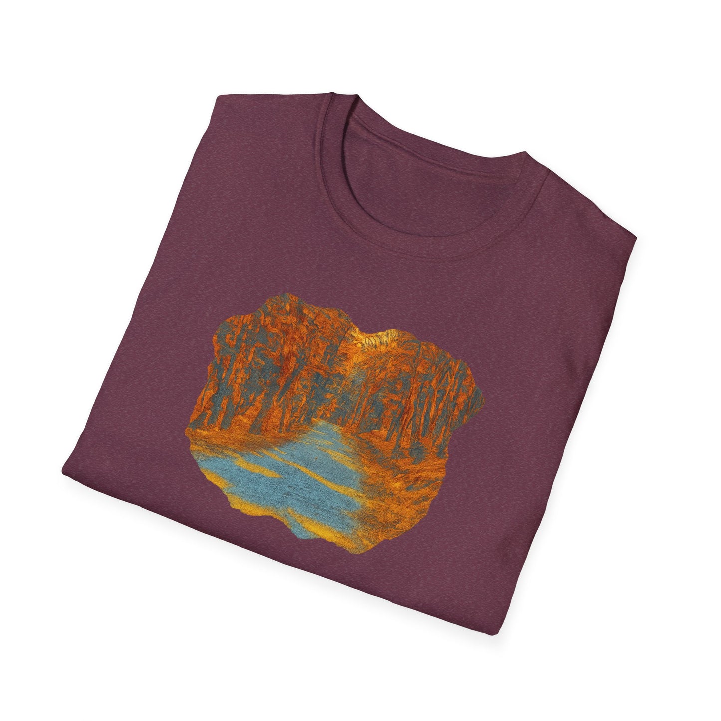 Nature-Inspired Unisex Softstyle T-Shirt, Outdoor Lover Gift, Casual Wear, Ideal for Hiking, Nature Trips, Unique Graphic Tee - TRV