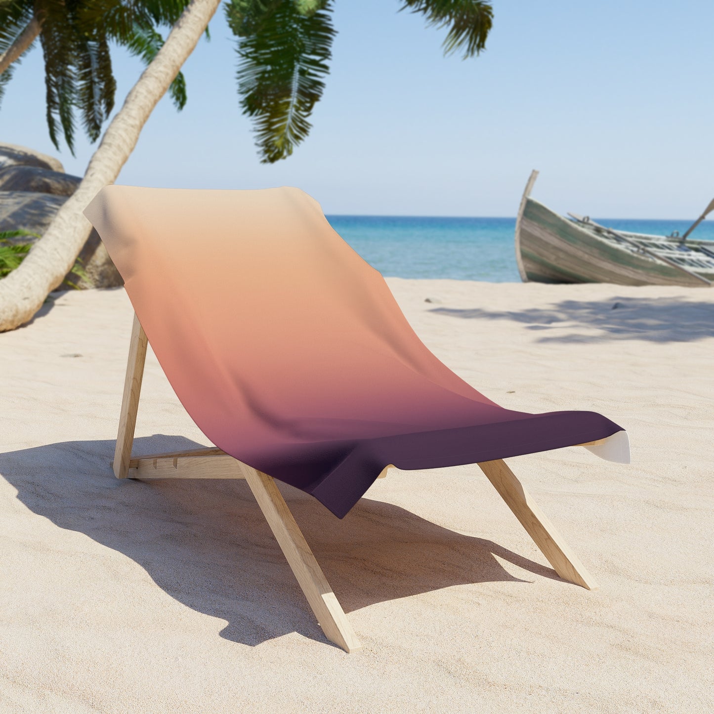 Sunset Ombre Beach Towel | Gradient Pink to Purple