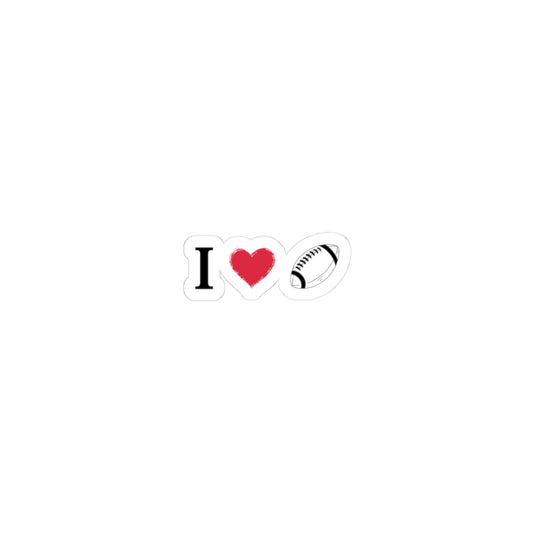 I Love Football -Cut Stickers | Sports Love Decals, Laptop Stickers, Gift for Football Fans, Sticker for Sports Enthusiasts, Home Decor - TRV