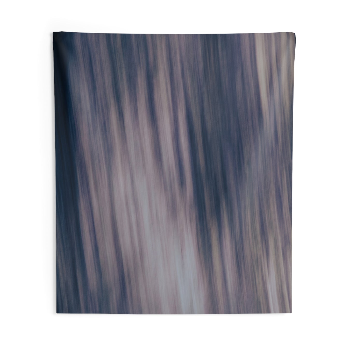 Abstract Blurred Lines Tapestry — Moody Blue Wall Art