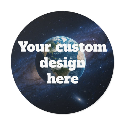 Custom Earth Space Design Round Sticker | Vinyl Circle Decal - TRV
