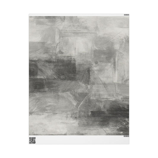 Gray marble wrapping paper roll with watercolor design, ideal for weddings, birthdays, and minimalist gift packaging.