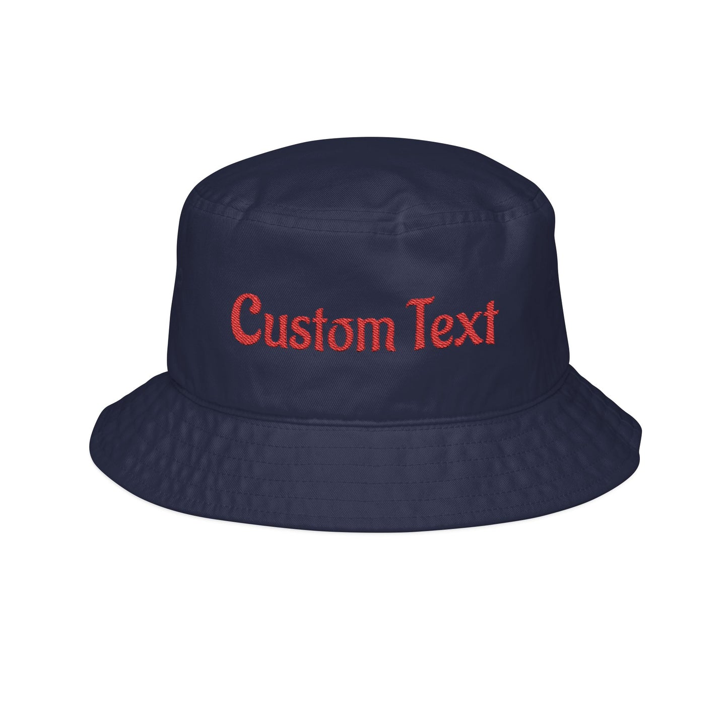 Embroidered Custom Text Bucket Hat — Personalized Chic Sun Hat