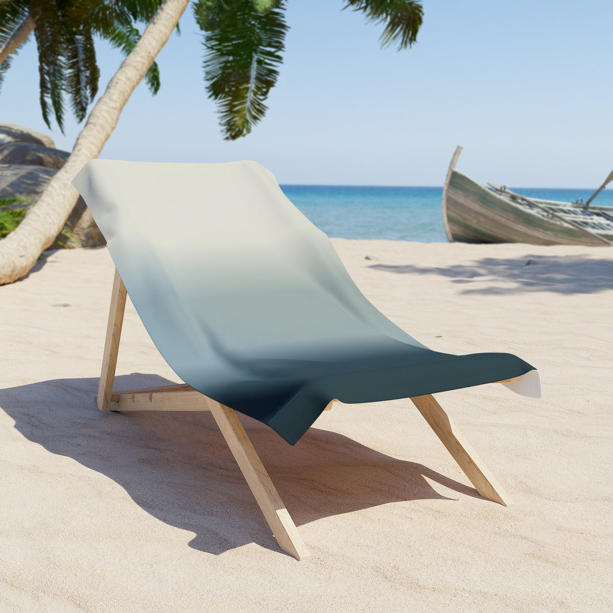 Ocean Ombre Beach Towel | Gradient Blue Beach Towel