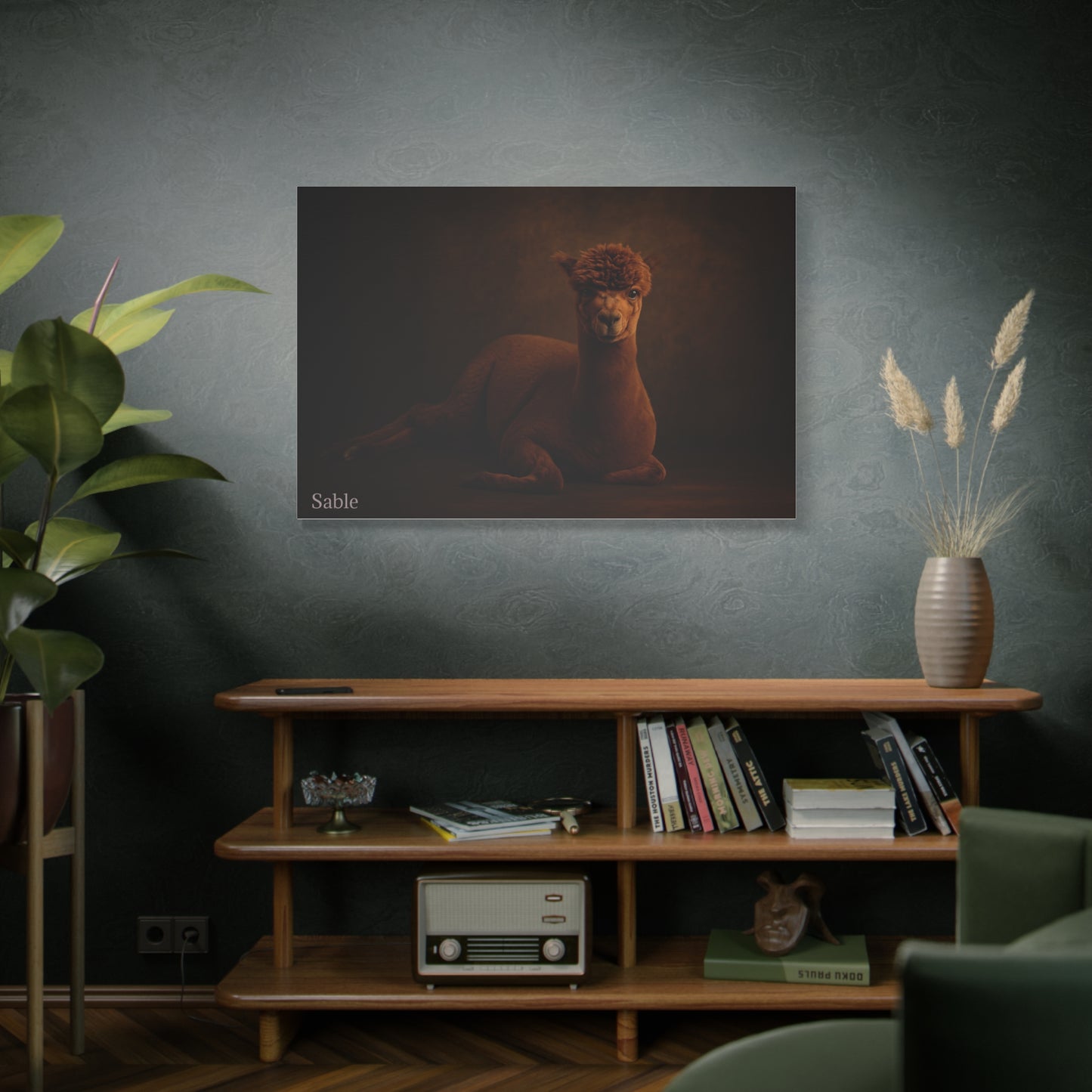 Alpaca Portrait Matte Canvas - TRV