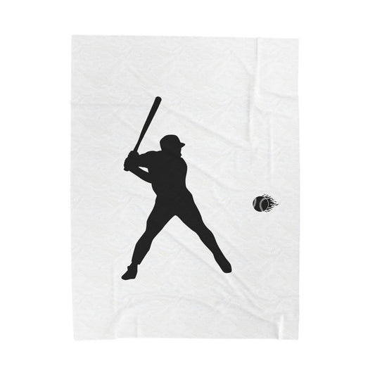 Baseball Player Plush Blanket | Soft Sports Throw, Cozy Gift for Athletes, Home Decor, Game Day Blanket, Perfect for Birthdays - TRV