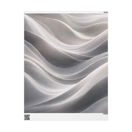 Silver marble swirl wrapping paper with abstract metallic design, ideal for gift wrapping and special occasions.