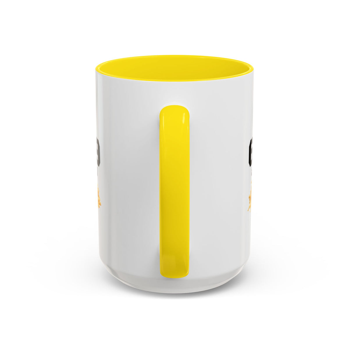 Funny "69 and Fries" coffee mug by Printify featuring a playful design, 11oz size, perfect for hot beverages.