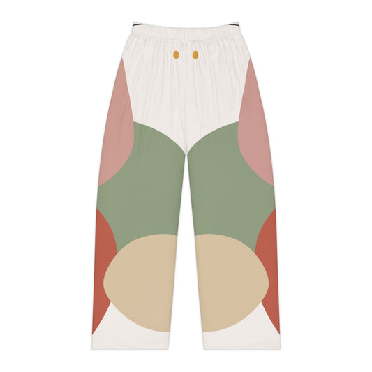 Abstract Colorblock Tulip Pattern Pajama Pants – side view
