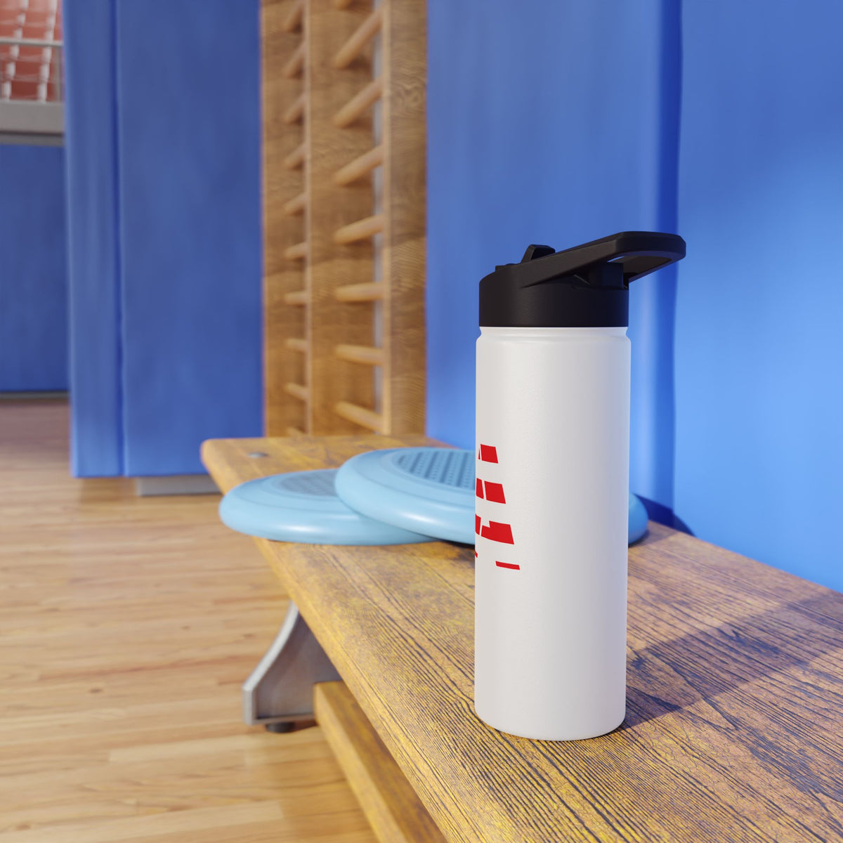 USA flag stainless steel water bottle with patriotic design, durable travel flask for on-the-go hydration, by Printify.