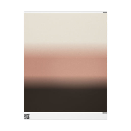 Neutral Ombre Gradient Wrapping Paper Roll — Minimal Beige to Brown Gift Wrap for Weddings, Birthdays & Everyday