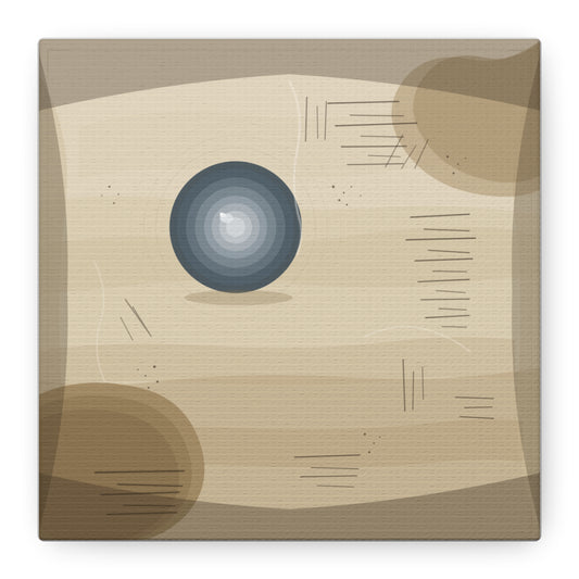 Rustic matte stretched canvas wall art featuring a bowling ball design, ideal for modern home decor.
