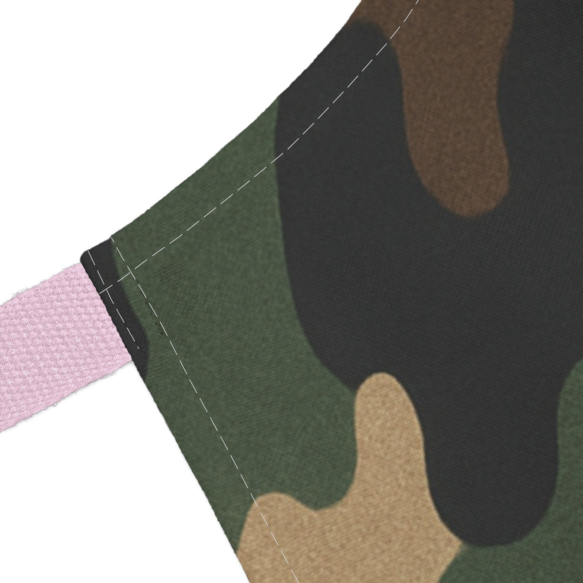 All-over print green camouflage apron with classic camo pattern for kitchen and BBQ by Printify