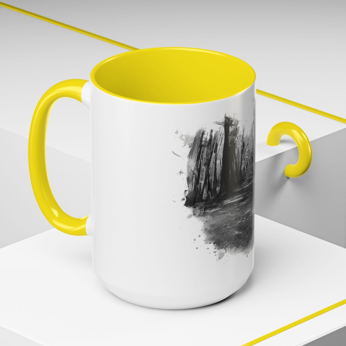 Moody Abstract Forest Coffee Mug | Unique Gift for Nature Lovers, Cozy Home Decor, Perfect for Coffee, Tea, and Hot Chocolate - TRV