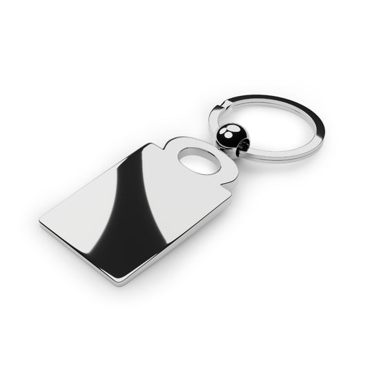 Engraved Rectangle Photo Keyring - TRV