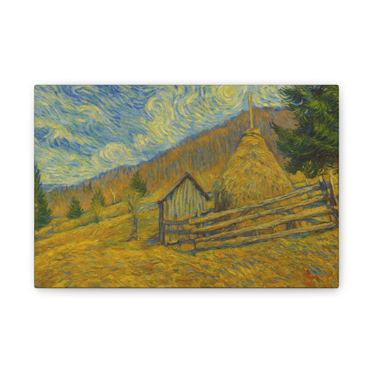 Vincent Van Gogh Inspired Canvas Print, Rustic Home Decor, Wall Art, Gift for Art Lovers, Country Landscape, Unique Art Piece - TRV