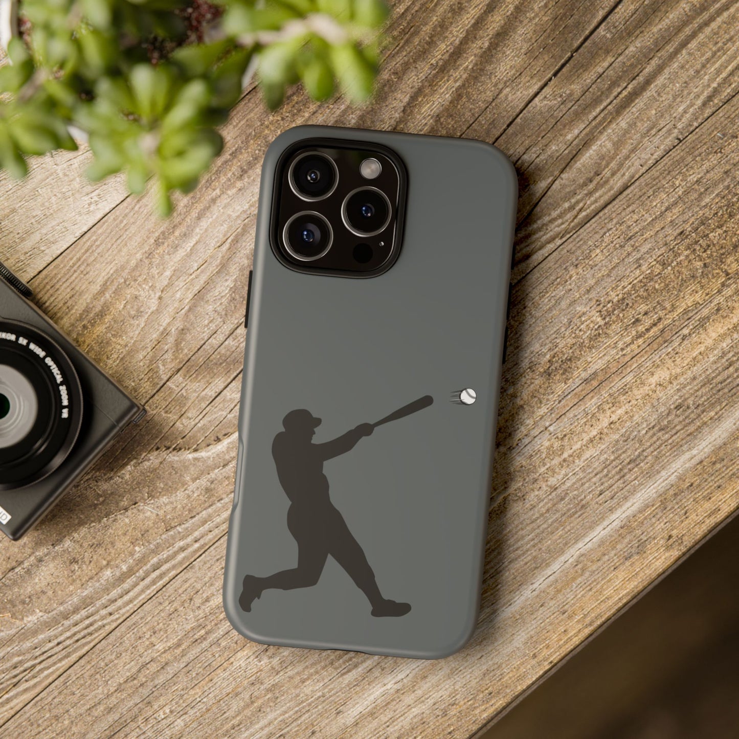 Printify baseball batter phone case, tough protective smartphone cover with baseball player design, for fans.