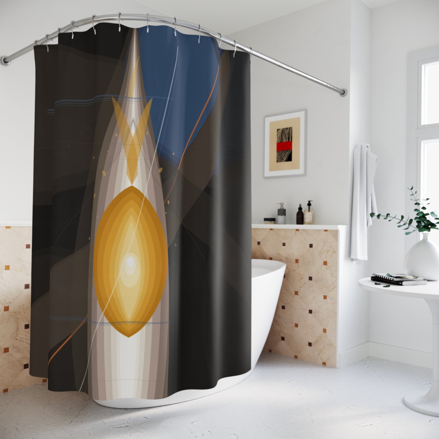 Abstract Shower Curtains