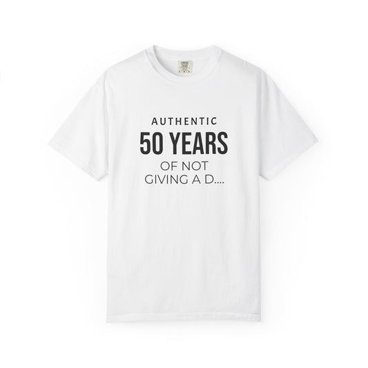 Custom garment-dyed T-shirt by Printify, featuring a soft, comfortable design with customizable options for personalized style.