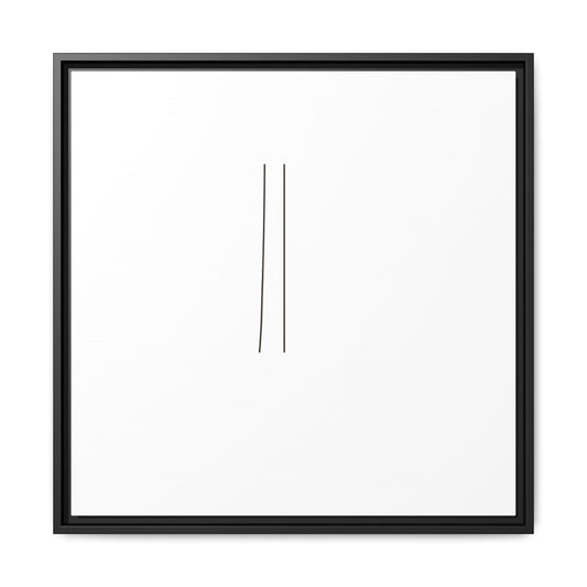 Minimal line art printed on matte canvas, framed for wall decor, by Printify, showcasing simple, elegant artwork.