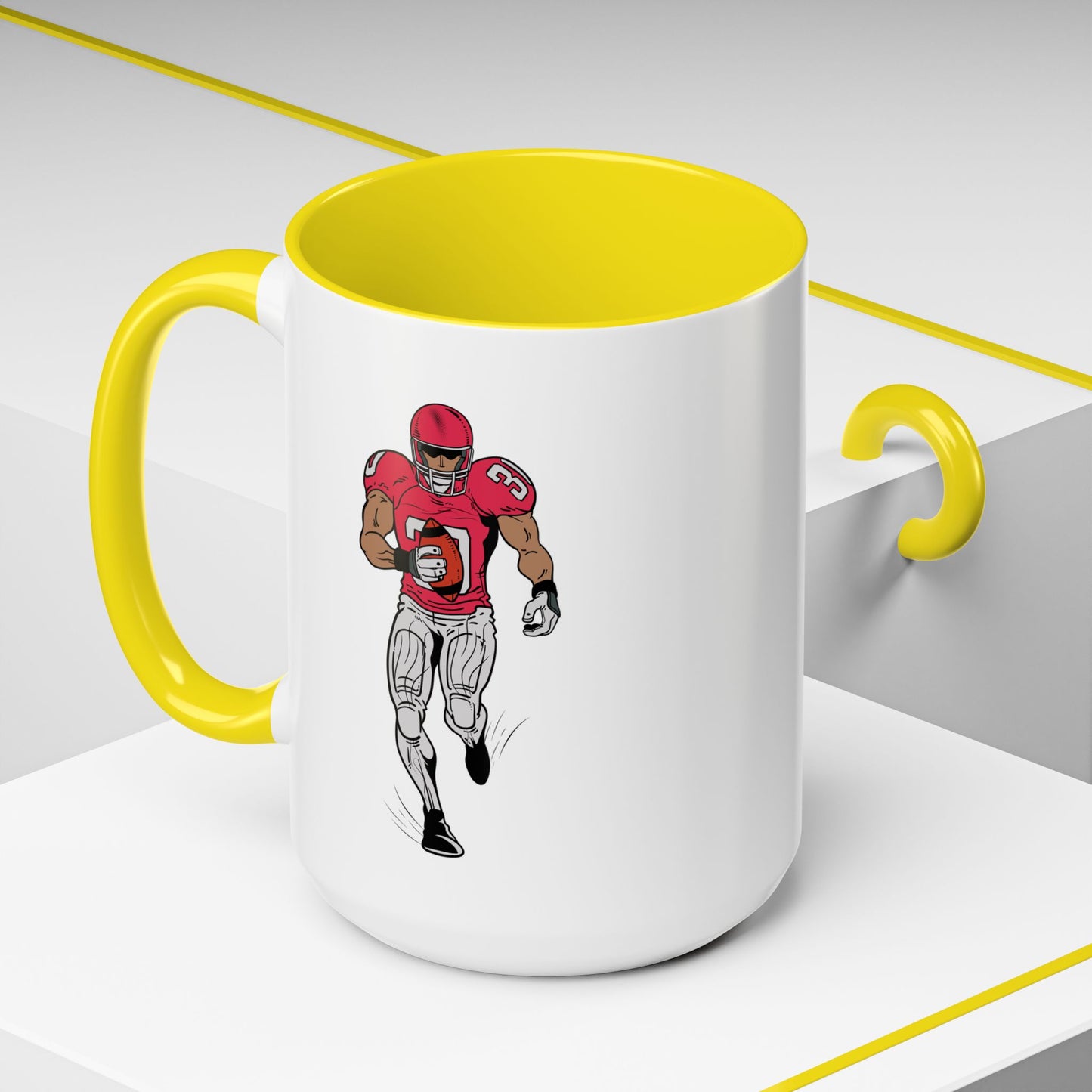 Football Player Coffee Mug, Sports Fan Gift, Motivational Coffee Cup, Game Day Mug, Unique Sports Merchandise