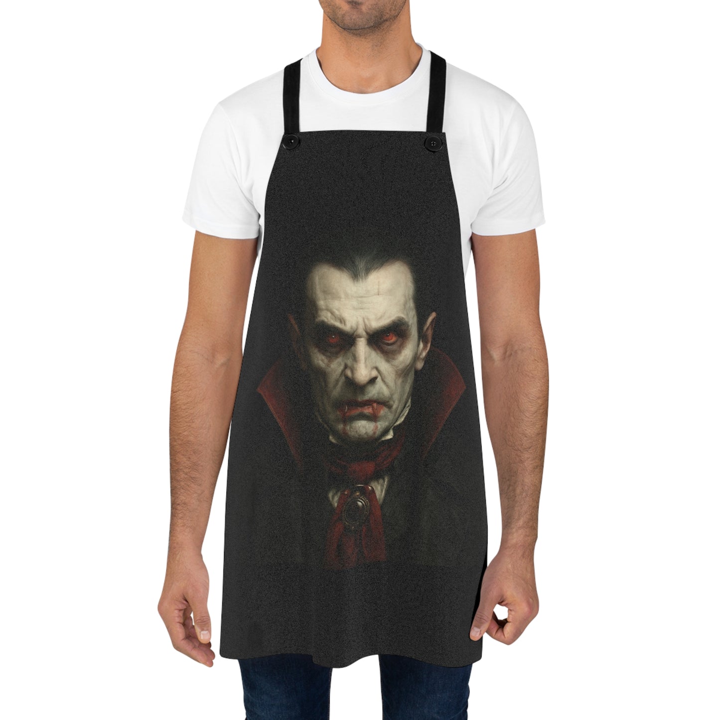Vampire-Themed Apron, Perfect for Halloween Cooking, Baking Gift, Kitchen Decor, Party Supplies, Cosplay Accessory - TRV