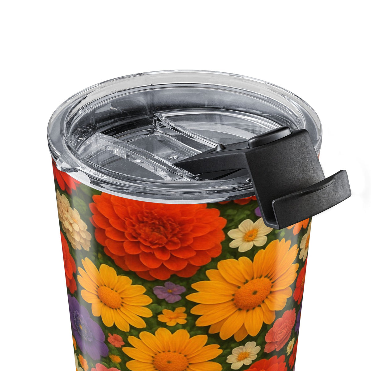 Retro floral collage 20oz insulated stainless steel tumbler - view 6
