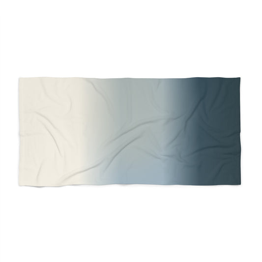 Gradient blue Ocean Ombre beach towel by Printify, featuring a stylish ombre design perfect for beach or poolside use.