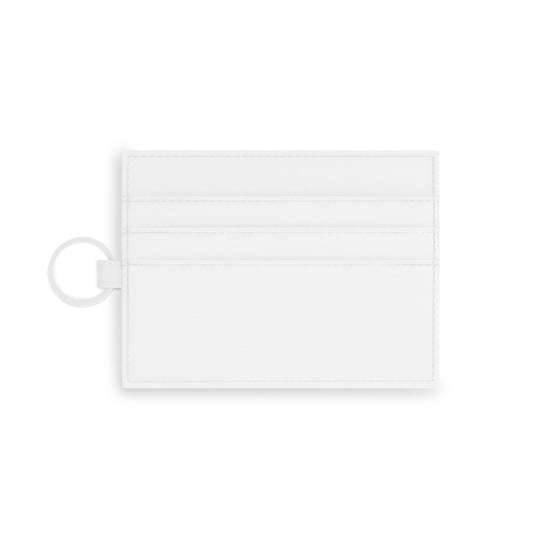 Abstract Brushstroke Saffiano Leather Minimalist Cardholder