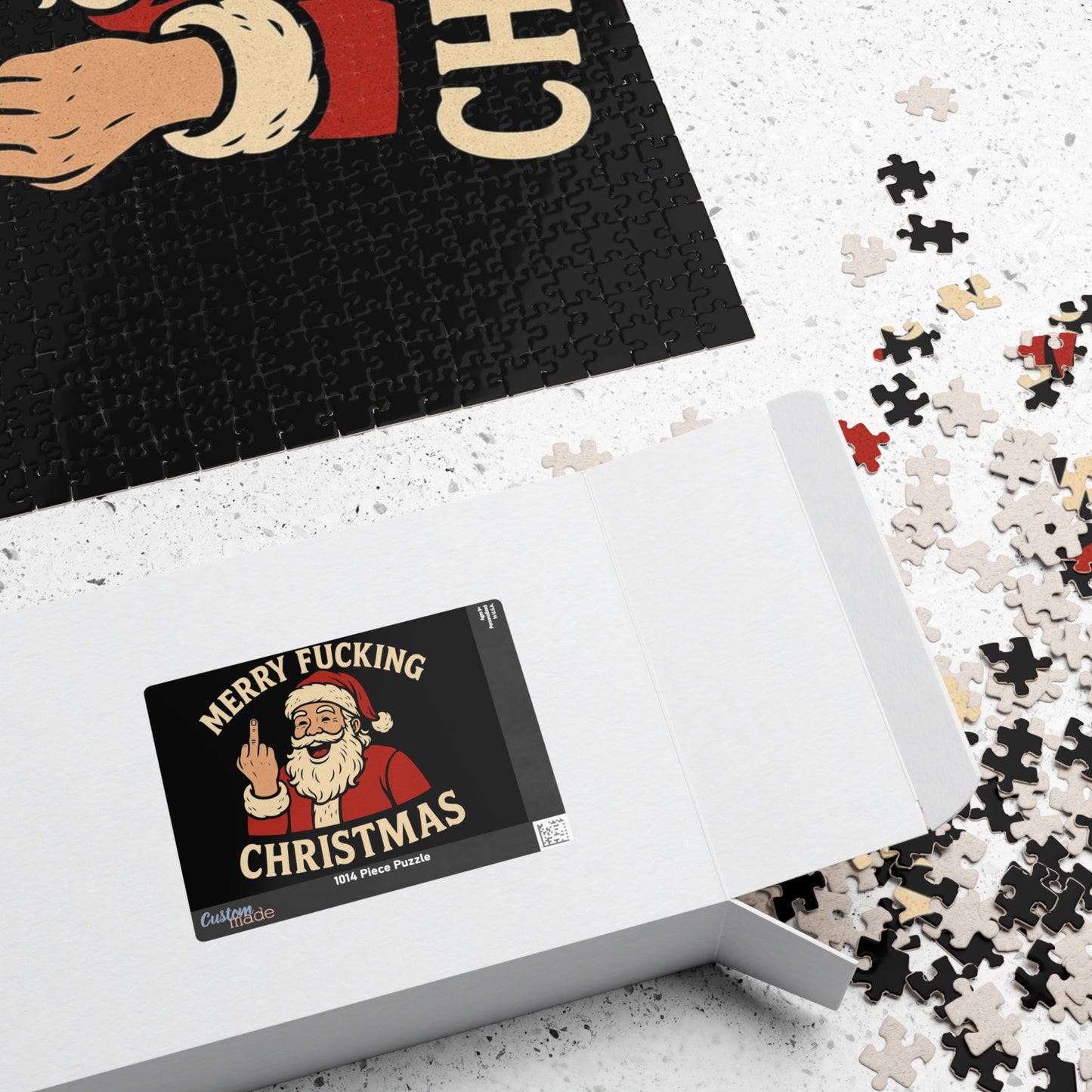 Merry Fucking Christmas Puzzle — Funny Santa Holiday Jigsaw (110–1014 pcs)