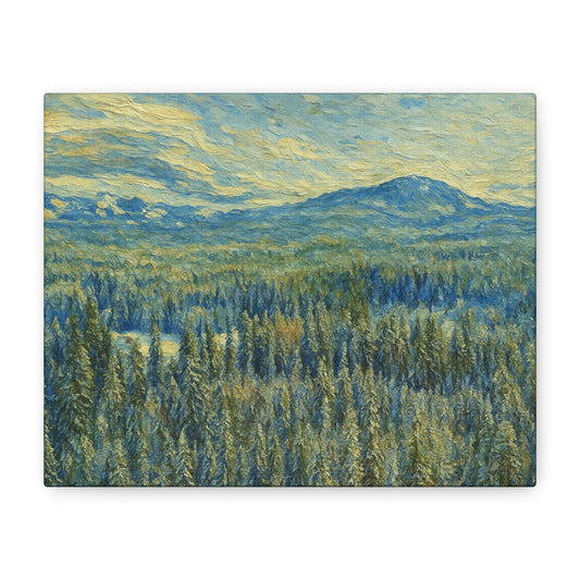 Scenic Landscape Canvas Print, Rustic Home Decor, Wall Art for Nature Lovers, Gift for Art Enthusiasts, Serene Forest Artwork - TRV