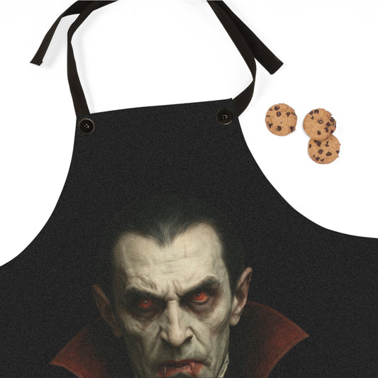 Vampire-Themed Apron, Perfect for Halloween Cooking, Baking Gift, Kitchen Decor, Party Supplies, Cosplay Accessory - TRV