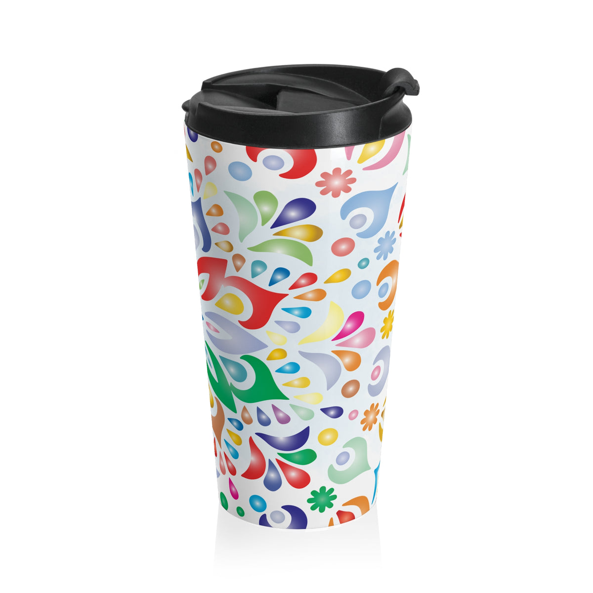 Colorful mandala 15oz insulated stainless steel travel mug - view 5