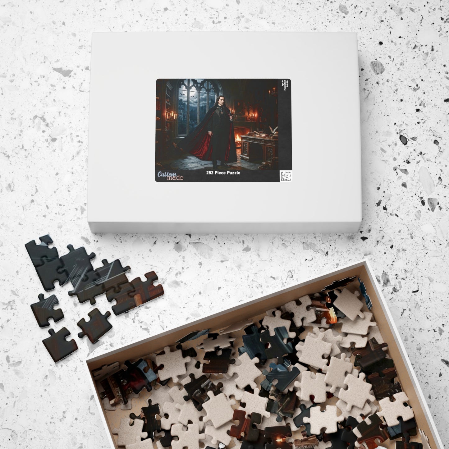 Gothic Vampire Castle Puzzle — Dark Fantasy Jigsaw (110/252/520/1014 pcs)