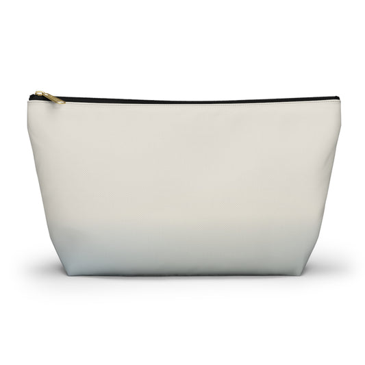 Blue ombre accessory pouch from Printify with zip closure, featuring a gradient blue design and compact bag style.