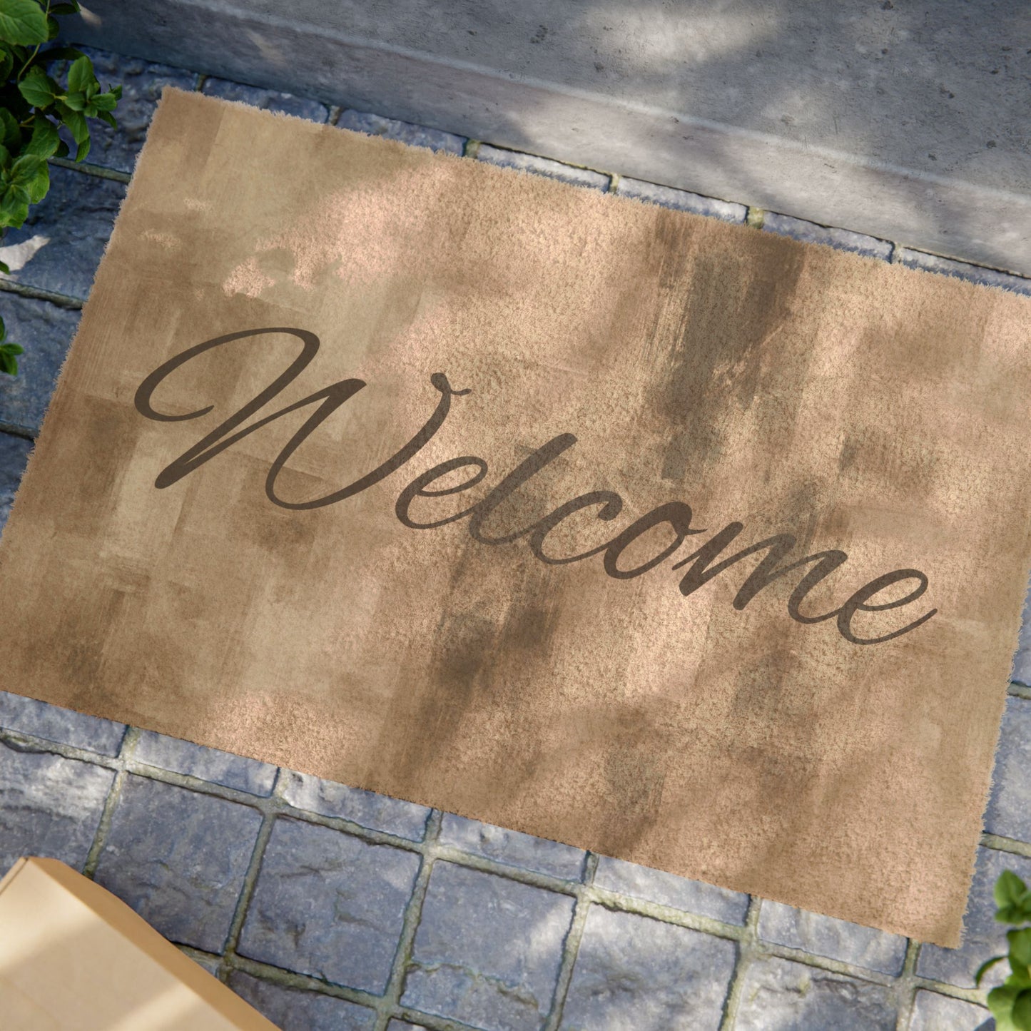 Modern welcome doormat by Printify, entryway floor rug for front porch with stylish design, perfect for greeting guests.