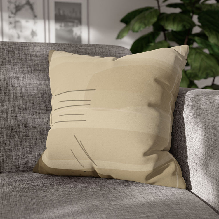 Neutral Abstract Brushstroke Pillowcase | Square Decorative Pillowcase - TRV