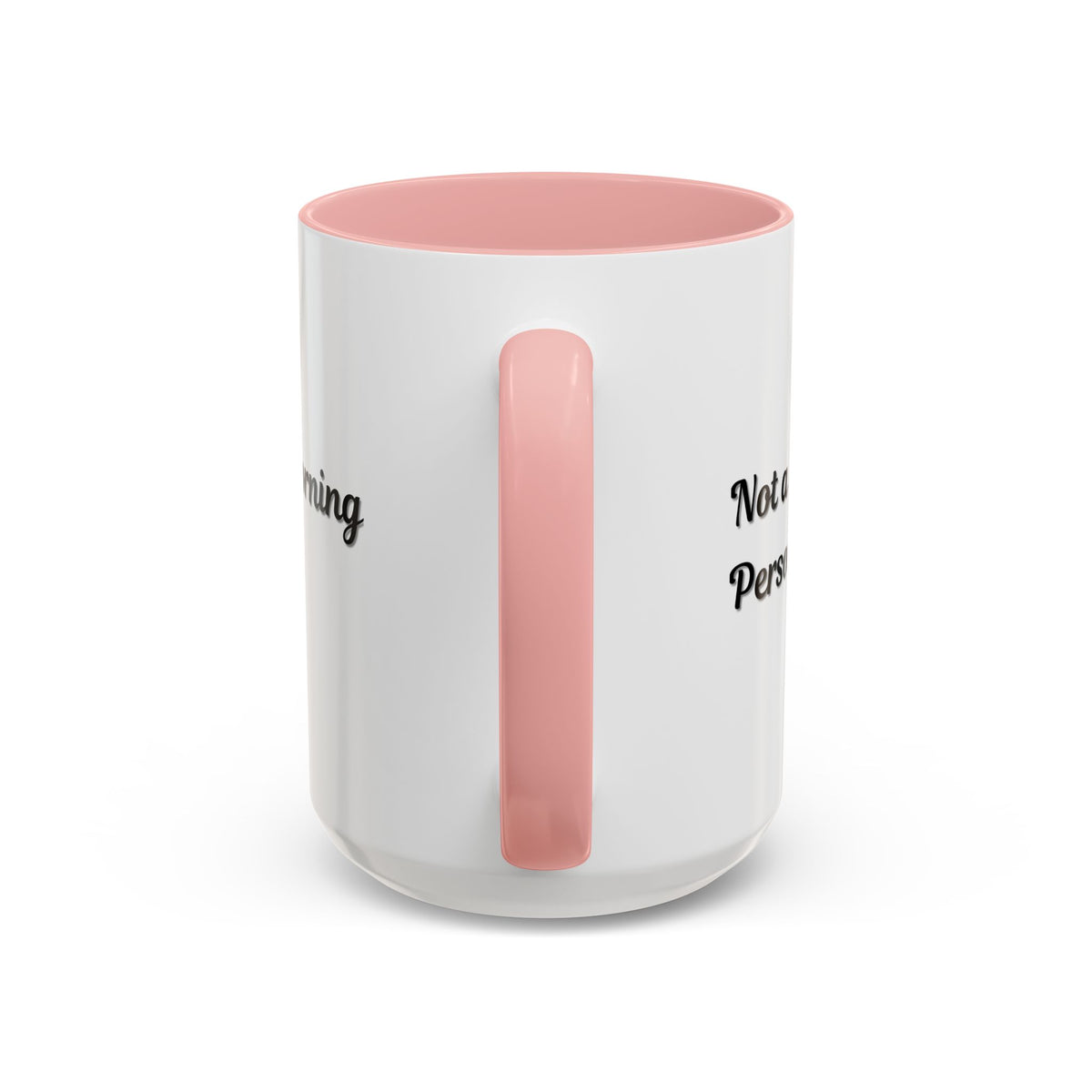 Ceramic coffee mug with "Not a Morning Person" print, 11oz size, designed by Printify, featuring a white mug with black text.