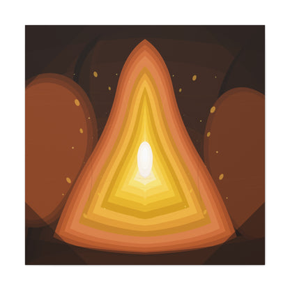 Concentric Fire Furnace Cross-Section Matte Canvas