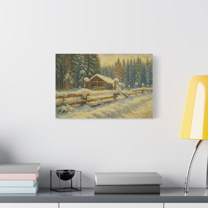 Canvas Wall Art, Winter Landscape Print, Home Decor, Rustic Art, Gift for Nature Lovers, Holiday Decoration - TRV