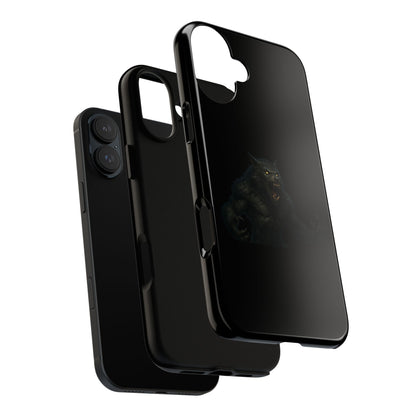 Werewolf phone case with dark monster graphic, tough protective design for smartphones by Printify.