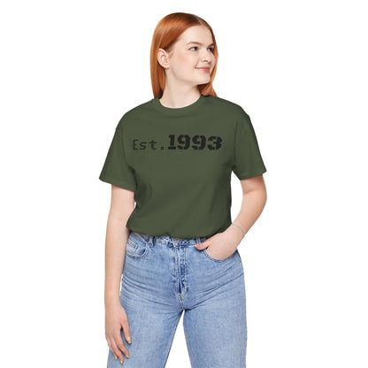 Est. 1993 Unisex Short Sleeve Tee - Perfect for Birthdays, Nostalgia, Casual Wear, Gifts, and Celebrations - TRV