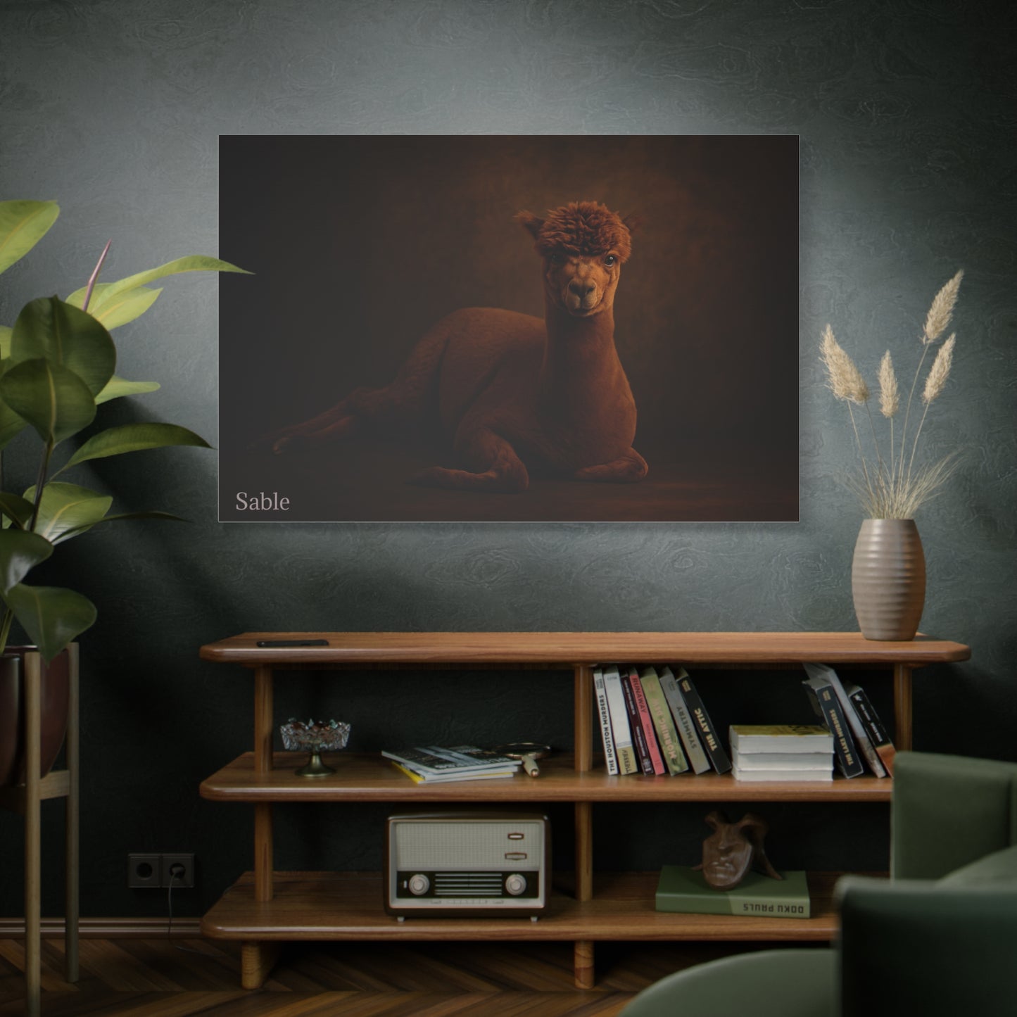 Alpaca Portrait Matte Canvas - TRV